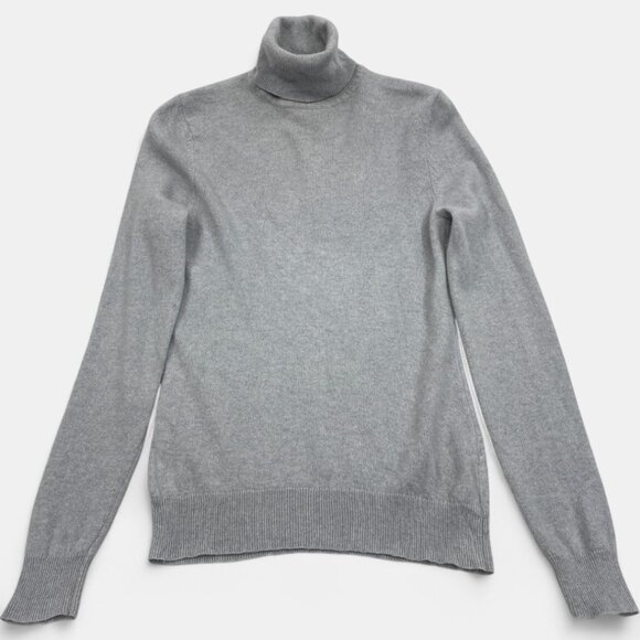 Lord & Taylor Women's Gray Cashmere Sweater Long Sleeve Turtle Neck Size Small - Picture 1 of 7